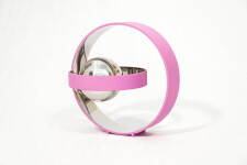Hot pink pops from this elegant minimalist and modern sculpture created by Philippe Pallafray. Image 6