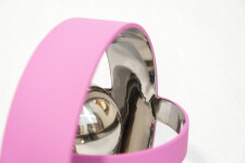 Hot pink pops from this elegant minimalist and modern sculpture created by Philippe Pallafray. Image 3