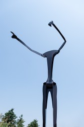 Pointing Figure Homage to Giacometti