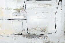 This contemporary large-scale abstract painting is rendered in hues of red, sienna and yellow. Image 14