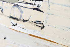 This contemporary large-scale abstract painting is rendered in hues of red, sienna and yellow. Image 6