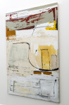 This contemporary large-scale abstract painting is rendered in hues of red, sienna and yellow. Image 10
