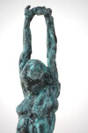 This bronze statuette of a female nude with arms stretched and straining above the head, the stabilizing legs on uneven ground was created r… Image 5