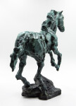 The majesty and power of a horse as it rears up is captured in this dynamic bronze statuette by Canadian sculptor, Richard Tosczak. Image 10