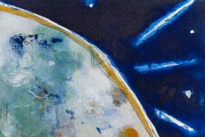 This contemporary acrylic painting of a moon is by Rick Rivet. Image 8