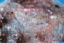 The walrus, an impressively large Arctic animal dominates the canvas in this expressive abstract painting by Rick Rivet. Image 8
