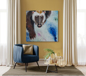 This contemporary acrylic painting of a northern animal is by Rick Rivet. Image 14