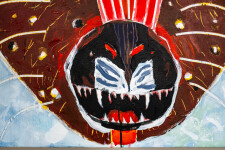 This contemporary painting of a cougar is by the Metis artist Rick Rivet. Image 7