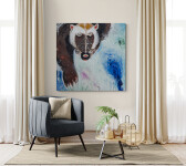 This contemporary acrylic painting of a northern animal is by Rick Rivet. Image 13