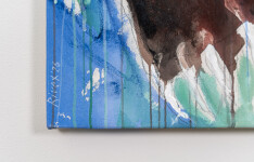This contemporary acrylic painting of a northern animal is by Rick Rivet. Image 5