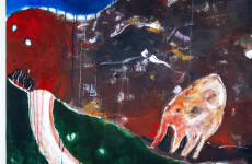 This contemporary acrylic painting of a walrus is by Metis artist Rick Rivet. Image 6