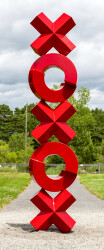 A version of this compelling abstract sculpture was recently installed on a University campus in Indiana.