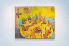 In this colourful abstract painting, Montreal artist Robert Wiseman pays homage to the famous 15th century ‘Last Supper’ painting by Leonard… Image 7