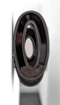 This contemporary wall sculpture by Rod Mireau is made of black wood and resin. Image 6