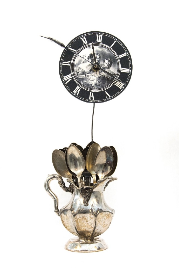 Victorian Clock with Spoons » Oeno Gallery