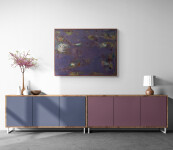 This contemporary abstract painting was inspired by nature. Image 14