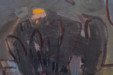 This large contemporary abstract acrylic painting is inspired by nature. Image 9