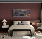 This large contemporary abstract acrylic painting is inspired by nature. Image 11