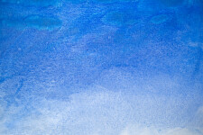 This contemporary abstract painting is rendered in vivid blue. Image 7