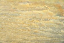 This contemporary painting in abstract form has a golden-coloured palette. Image 7