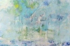 This dream-like diaphanous painting of land and sky is by Sharon Kelly rendered in delicate expressionist form and soft colours. Image 4