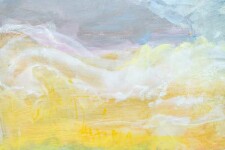 In this abstract landscape by Sharon Kelly, a glorious sunset ablaze on the horizon explodes in a mix of vibrant colours--pink, yellow, and … Image 7