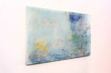 This dream-like diaphanous painting of land and sky is by Sharon Kelly rendered in delicate expressionist form and soft colours. Image 2