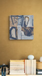 This mixed media contemporary abstract composition is rendered in earthy colours. Image 10
