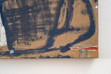 This mixed media contemporary abstract composition is rendered in earthy colours. Image 5