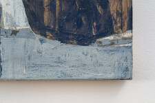 This mixed media contemporary abstract composition is rendered in earthy colours. Image 4