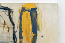 This contemporary mixed media composition was influenced by cubism. Image 5