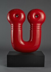 This contemporary table top metal sculpture is by the iconic Sorel Etrog.