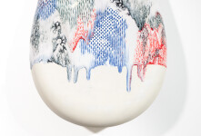 This sculptural wall-mounted vessel is by Steven Heinemann. Image 11