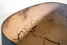 This contemporary ceramic black and melon coloured bowl is by Steven Heinemann. Image 11