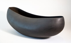 This contemporary ceramic black bowl is by Steven Heinemann. Image 3