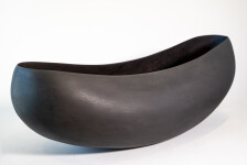 This contemporary ceramic black bowl is by Steven Heinemann. Image 2
