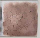 This unique digital print by Steven Heinemann is a triptych that resembles a desert landscape. Image 5