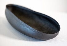 This contemporary ceramic oval-shaped bowl was handbuilt by Steven Heinemann. Image 10