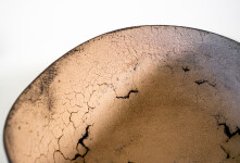 This contemporary ceramic black and melon coloured bowl is by Steven Heinemann. Image 8