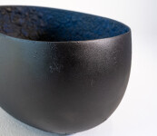 This contemporary ceramic black bowl that features an infinity loop is by Steven Heinemann. Image 6