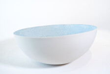 This contemporary ceramic aqua coloured bowl is by Steven Heinemann. Image 5