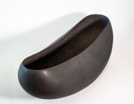 This contemporary ceramic black bowl is by Steven Heinemann. Image 5