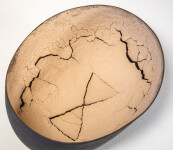 This contemporary ceramic black and melon coloured bowl is by Steven Heinemann. Image 10