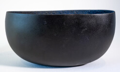 This contemporary ceramic black bowl that features an infinity loop is by Steven Heinemann. Image 3