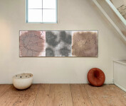 This unique digital print by Steven Heinemann is a triptych that resembles a desert landscape. Image 3