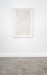 This unique embossed white print was inspired by nature and features tree imagery. Image 2