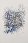 This unique nature print by Susan Collett features a sketch of the woods. Image 8