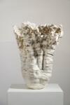 This contemporary sculptural indoor porcelain vessel was made by Susan Collett. Image 5