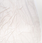This unique embossed white print was inspired by nature and features tree imagery. Image 7