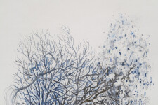 This unique nature print by Susan Collett features a sketch of the woods. Image 9